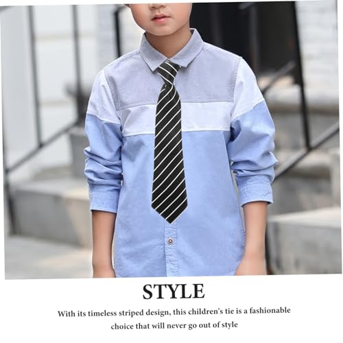 Boys and Girls Adjustable Necktie Colorful Polyester Tie for Boys Suitable for School Uniforms Weddings and Costumes Stylish Neck Strap for Children3