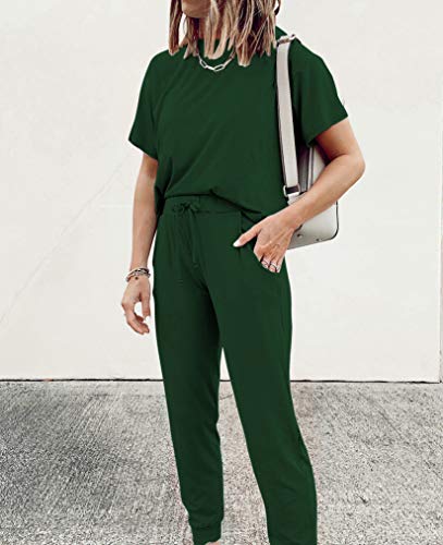 PRETTYGARDEN Women's Two Piece Sets 2025 Summer Spring Jogger Pants Travel Vacation Lounge Outfits Airplane Matching Clothes