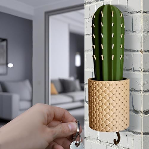 Porte-clés mural cactus facile à monter pour parapluies - 5