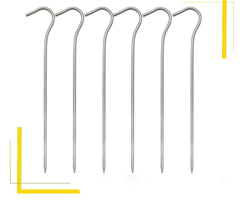 12 sztuk/8 sztuk stop tytanu śledzie do namiotu na zewnątrz akcesoria kempingowe śledzie do namiotu zakrzywiona średnica łba 3,5 mm śledzie do namiotu (Titanium8pcs)