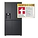 LG GSLE91EVAC Side by Side Kühlschrank, Klasse C, 628 L, Multi-Door Kühlschrank mit Gefrierfach, Eis-, Crushed Ice- Wasserspender mit UVnano, Total NoFrost, Smart Inverter Kompressor, Wi-Fi