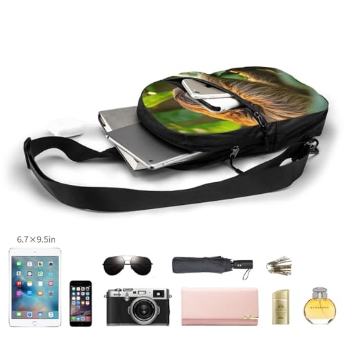 Adorable Sloth Print Men's and Women's Foldable Crossbody Bag,Sports Crossbody Bags,and Daily Chest Bags4