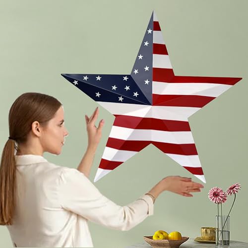 Étoiles de drapeau américain JoyEvy en métal premium pour extérieur