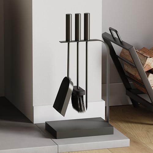 Fire Vida 4 Piece Aston Fire Companion Set Black Fireside Fireplace