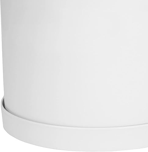 Miniatura 7 de Bloem Mathers - Maceta redonda con bandeja para platillo 12 pulgadas, diseño moderno, maceta de plástico duradera, platillo extraíble, para uso en