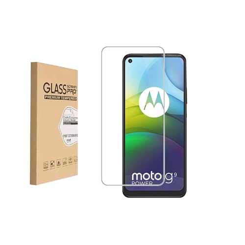 Shunwige Displayschutz aus gehärtetem Glas, entworfen für Moto G9 Power, gehärtetes Glas / Ausrichtungsrahmen / kratzfest / deckt nur den Anzeigebereich ab
