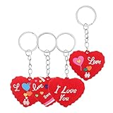 [Yardenfun] ソフトシリコン製ハート型キーホルダー カップル向けバッグチャームとペンダント バレンタイン 七夕プレゼント用ホームデコレーシ
