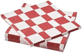IKEA イケア 紙ナプキン チェック模様 ホワイト/レッド 33x33 cm 30 ピース m00603798 VINTERFINT ヴィンテルフィント クリスマス