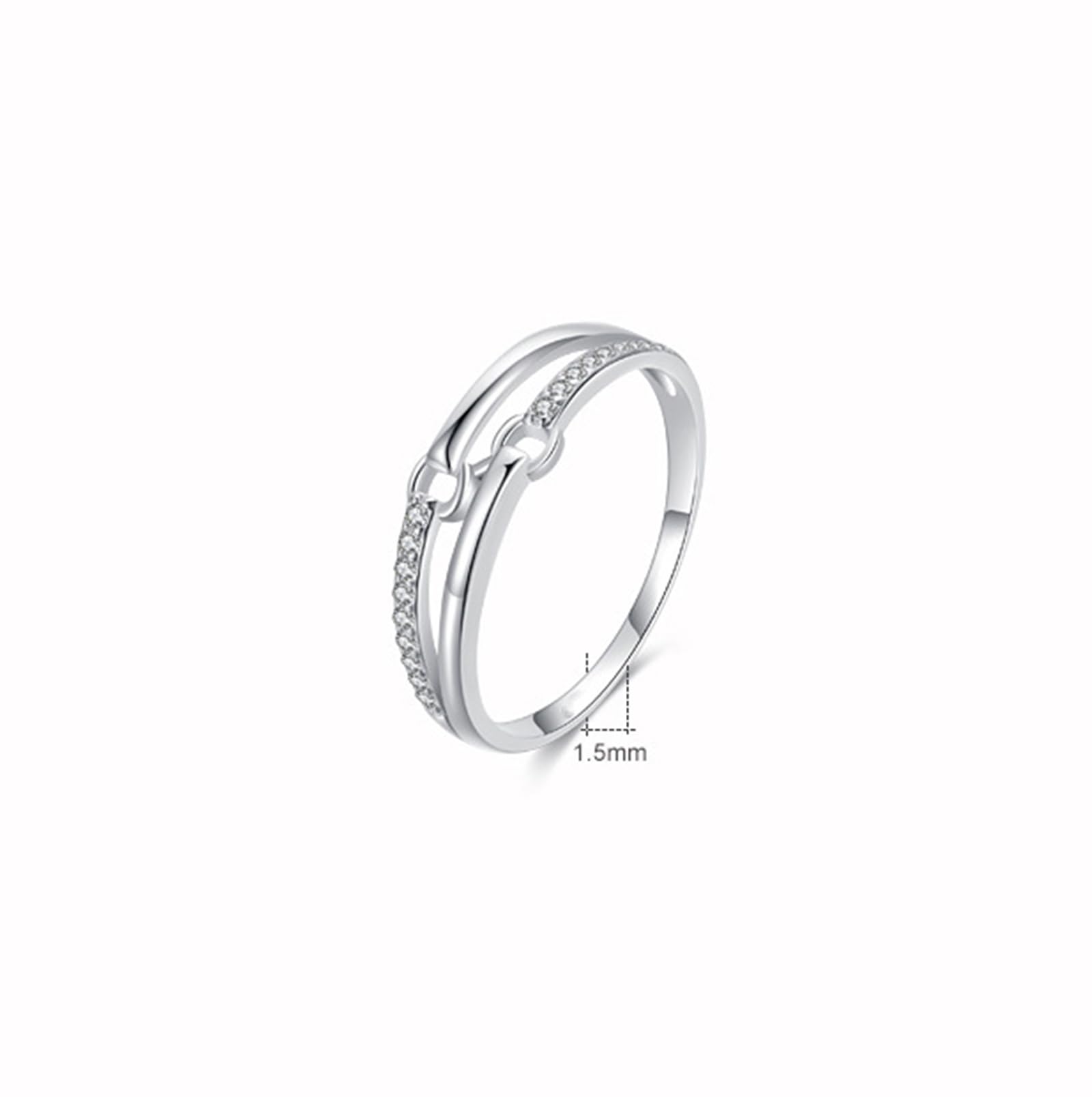 Anillos para mujer, oro auténtico con diamante cultivado en laboratorio, alianzas de boda, anillos de oro blanco único para mujer