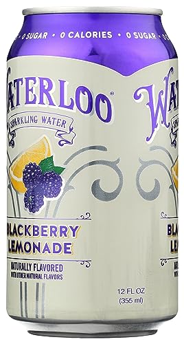 Image of Waterloo Sparkling Water, Water Sparkling Blackberry Lemonade, 12 Pack, 12 Fl Oz