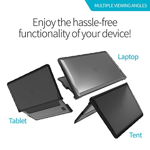 Gumdrop DropTech Case Designed for Dell Latitude 7389 and 7390 13 Inch 2-in-1 Laptop for K-12 Students, Kids - Black, Shock Absorbing, Extreme Drop Protection