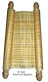 schriftrollen vom toten meer Echt Handarbeit aus Ägypten ägyptische Papyrusrolle mit 2 gedrechselten Endstücken 20 cm x 72 cm