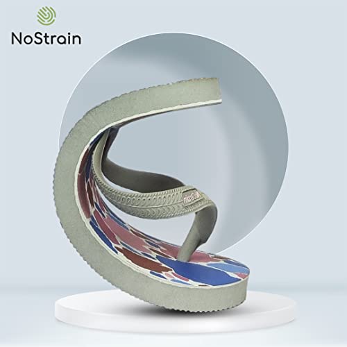 Image of NoStrain Printed Flip Flops Men Rubber Slippers for Home, Bathroom, Casual Wear for Boys Anti Slip Soft Comfortable Multicolour Hawaii Slipper