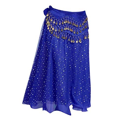 DYNWAVE Saia Feminina de Dança Do Ventre Vestido com Corrente Na Cintura para Presente de Senhora -