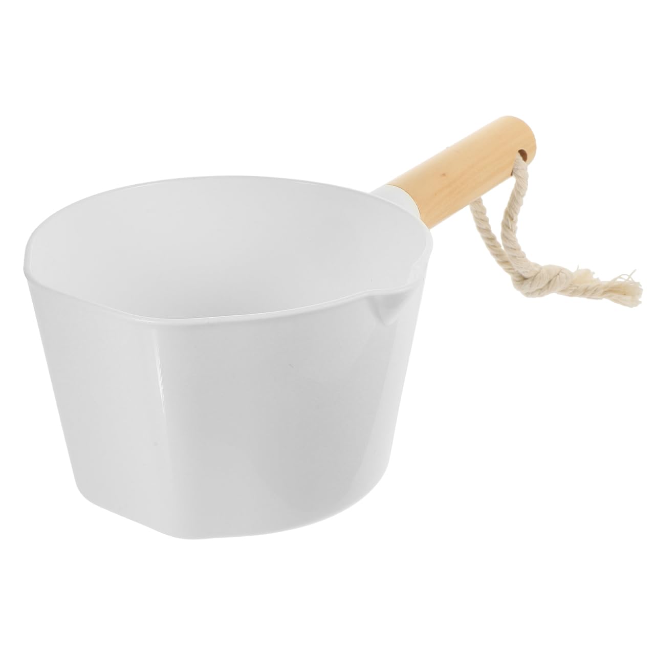 Generic Wooden Water Scoop Long Handle Bath Dipper Water Ladle Scoop for Efficient Transfer in Bathroom Sauna and Garden 12 Inch Stackable Design
