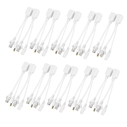 CHICIRIS Cable Power Over Ethernet con núcleo de cobre puro, adaptador inyector divisor POE para fácil instalación de sistema de cámaras IP de seguridad miniatura 6