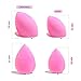 AOA STUDIO Collection MiNi Makeup Sponge Set Blender Latex Free and High-definition of 6 For Powder Cream Liquid, Super Soft Wonder Beauty Cosmetic 3 Tear Drop + Beveled Shape (Pink)