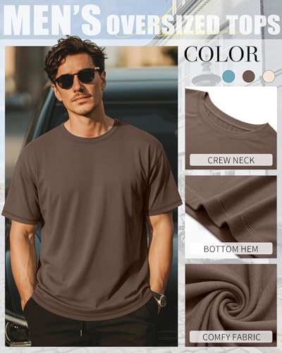 Image of Neer 3 Pack Big and Tall T-Shirts for Men L-7xl Tops | Large Casual Stretch Workout Tees, Short Sleeve Crewneck Oversized Shirts, Classic Summer Outfits, Comfy Basic Loose Clothes
