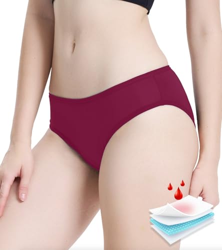 Jayloa Bikini menstrual a prueba de fugas, para mujeres, niñas y adolescentes, Magenta, M