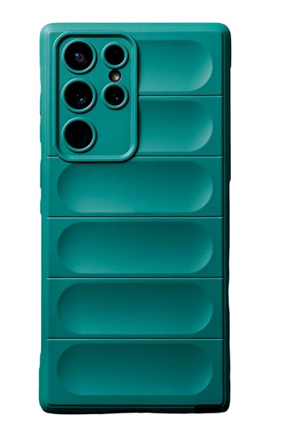 Image of Gadgetsmantra Back Cover Case for Samsung Galaxy S22 Ultra Shockproof Protective Silky Shield Camera Protection Case for Men & Boys(Green)