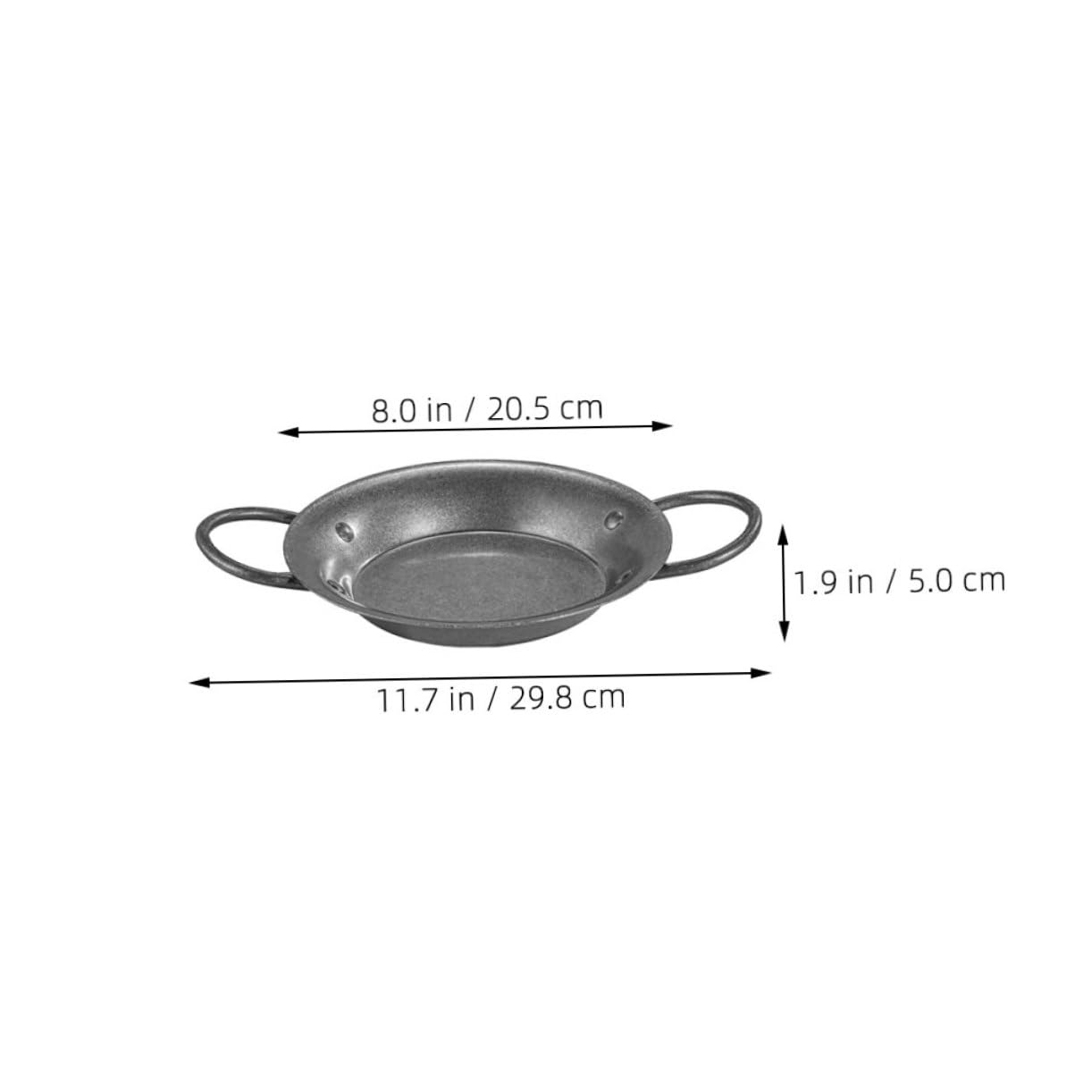 Alipis Traditional Stainless Steel Paella Pan Dual Handles Retro Design Cooking Pot for Seafood and Pasta Dishwasher Safe Washable Food Pan Essential Kitchen Accessory for Home