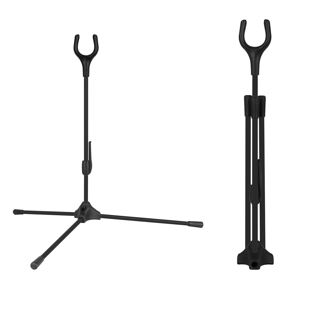 MiOYOOW Soporte de arco con arco, soporte plegable para arco largo recurvo con base antideslizante para caza al aire libre — view 10