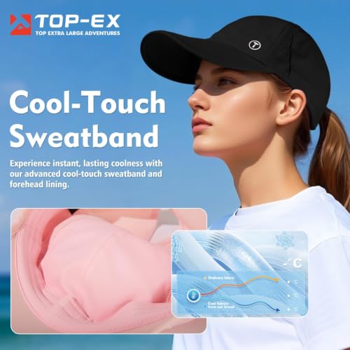 Image of TOP-EX UPF 50+ Cooling High Ponytail Baseball Cap for Women