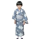 Yeodong Jinbei kid Yukata Boys Children's Junior 2-Piece Set Obi Japanese Style Pattern Cute Kimono Japanese Clothes Festival Summer Festival Fireworks Event Evening Coolness Boys 100 110 120 130 140