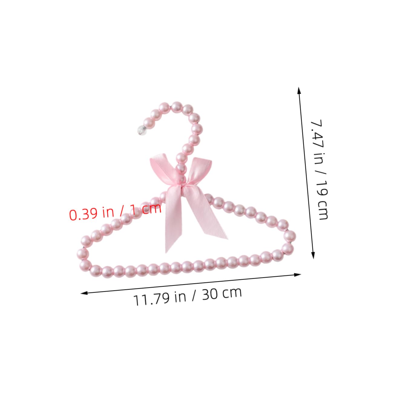 ERINGOGO Infant Pearl Hangers Set 3pcs Baby Clothes Hangers Soft Plastic Non-Slip Design for Boys and Girls Toddlers Babies