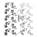 Silver Floral Nail Stickers/Decals