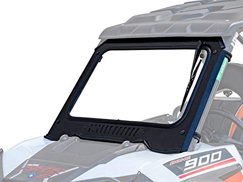 SuperATV Vented Front Glass Windshield for 2014-2018 Polaris RZR XP 1000 / XP 4 1000 | DOT Approved Laminated Safety Glass Windshield | Includes Manual Wiper