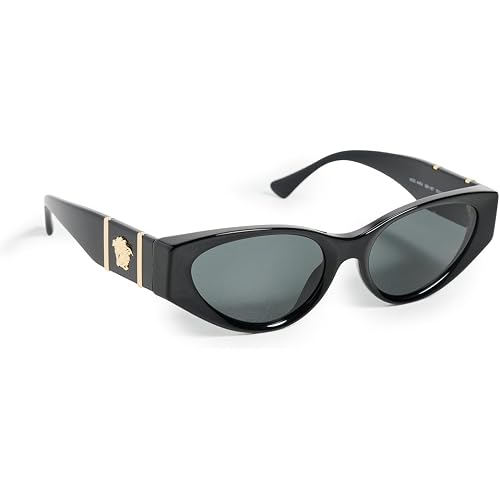 Versace Woman Sunglasses Black Frame, Dark Grey Lenses, 55MM