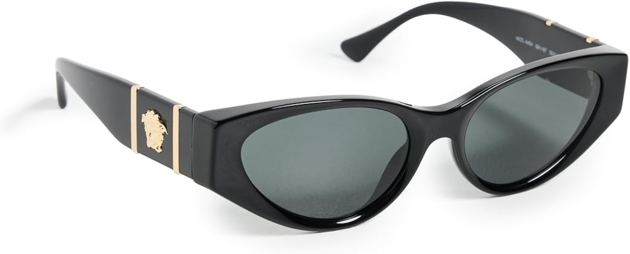 Versace Women's Narrow Cat Eye Sunglasses, Black, Large at Amazon