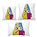 DIYthinker Universo e alieno colorato mostro set cuscino cuscino cuscino cuscino cuscino decorazione casa divano regalo