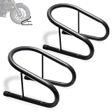 WOWTK 6.5' Removable Dirt Bike Wheel Chock w/Mount Kit,6 1/2 in. wide Motorcycle Trailer Locking Wheel Chock Tire Holder,Pack of 2
