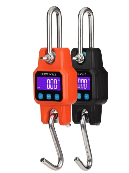 WH-C06 Portable Hanging Scale Digital Hanging Weight Hook Scale 300kg/50g Crane Scale Digital Hanging Hook Scales Electronic Weight Stainless Steel Heavy Duty Weight