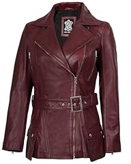 Burgundy - Victoria Leather Jacket Women