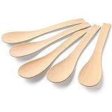 Bamboo Utensils Disposable -100PK Bamboo Soup Spoons 6.7' Disposable Compostable Spoons for Eating 100% Biodegradable Renewable Natural Travel Cutlery