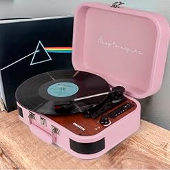 PRIXTON VC600 – Platine Vinyle Tourne-Disque Vintage, Lecteur de vinyles et de Musique Via Bluetooth et USB, 2 Haut-parleurs intégrés, Design Mallette, Couleur Lilas - Les Beatles, Paul McCartney, John Lennon, RIngo Starr, George Harrison PRIXTON VC600 - Platine Vinyle Tourne-Disque Vintage, Lecteur de vinyles et de Musique Via Bluetooth et USB, 2 Haut-parleurs intégrés, Design Mallette, Couleur Lilas – Image 5