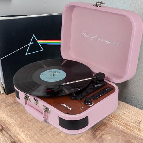 PRIXTON VC600 – Platine Vinyle Tourne-Disque Vintage, Lecteur de vinyles et de Musique Via Bluetooth et USB, 2 Haut-parleurs intégrés, Design Mallette, Couleur Lilas - Les Beatles, Paul McCartney, John Lennon, RIngo Starr, George Harrison PRIXTON VC600 - Platine Vinyle Tourne-Disque Vintage, Lecteur de vinyles et de Musique Via Bluetooth et USB, 2 Haut-parleurs intégrés, Design Mallette, Couleur Lilas – Image 6
