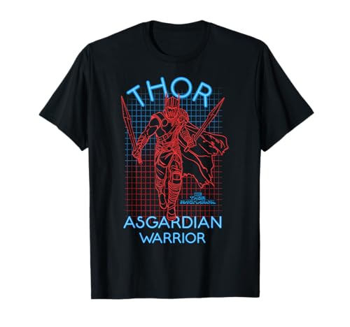 Image of Marvel Thor: Ragnarok Asgardian Warrior Outline Grid T-Shirt
