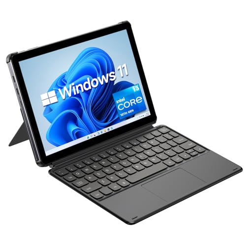 CHUWI 2 in 1 Laptop Tablet, 8GB RAM 256GB SSD, Intel Core i3 (3.9GHz), Hi10 X2 Windows 11 Tablet with Magnetic Keyboard, 10.1'' HD Touchscreen Display, 5MP Camera, WiFi 6, BT 5.3