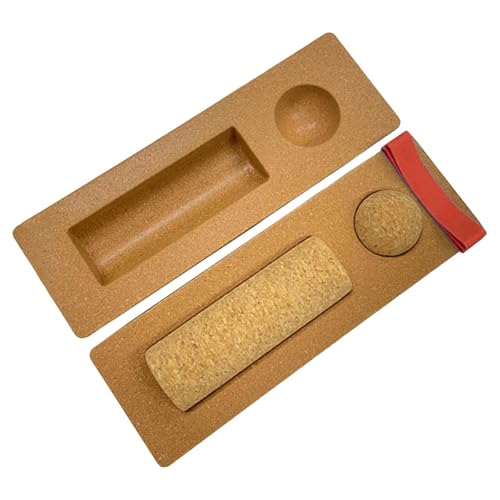 Jiuvaso Palla massaggiante rinforzante per Piedi con tavola da Equilibrio in Sughero, per Donne, Uomini e Bambini, Fasce di Resistenza per l'allenamento