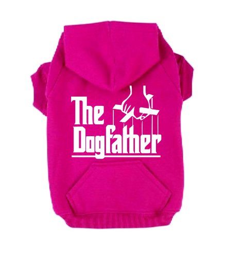 Sweat à capuche pour chien en polaire Dogfather zippé bleu contre le froid
