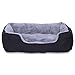 lionto Lit chien coussin chien panier chien avec coussin taille (L) 75x60 cm gris/noir