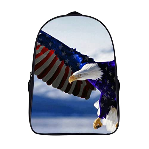 Sac à dos d'école au style Bald Eagle Fashion avec un design 3D cool pour jeune étudiant