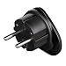 Produktbild Hama 00121999 Reisestecker Universal zum Anschluss von ausländischen Geräten (USA, UK, China, Italien, Schweiz, u.v.m.) an deutsche Schutzkontaktsteckdosen (z.B. Deutschland, Spanien, Frankreich, Türkei u.v.m.), schwarz