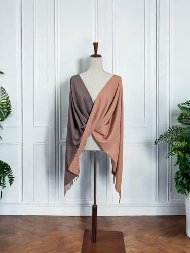 Dual Color Scarf with Cashmere Feel2