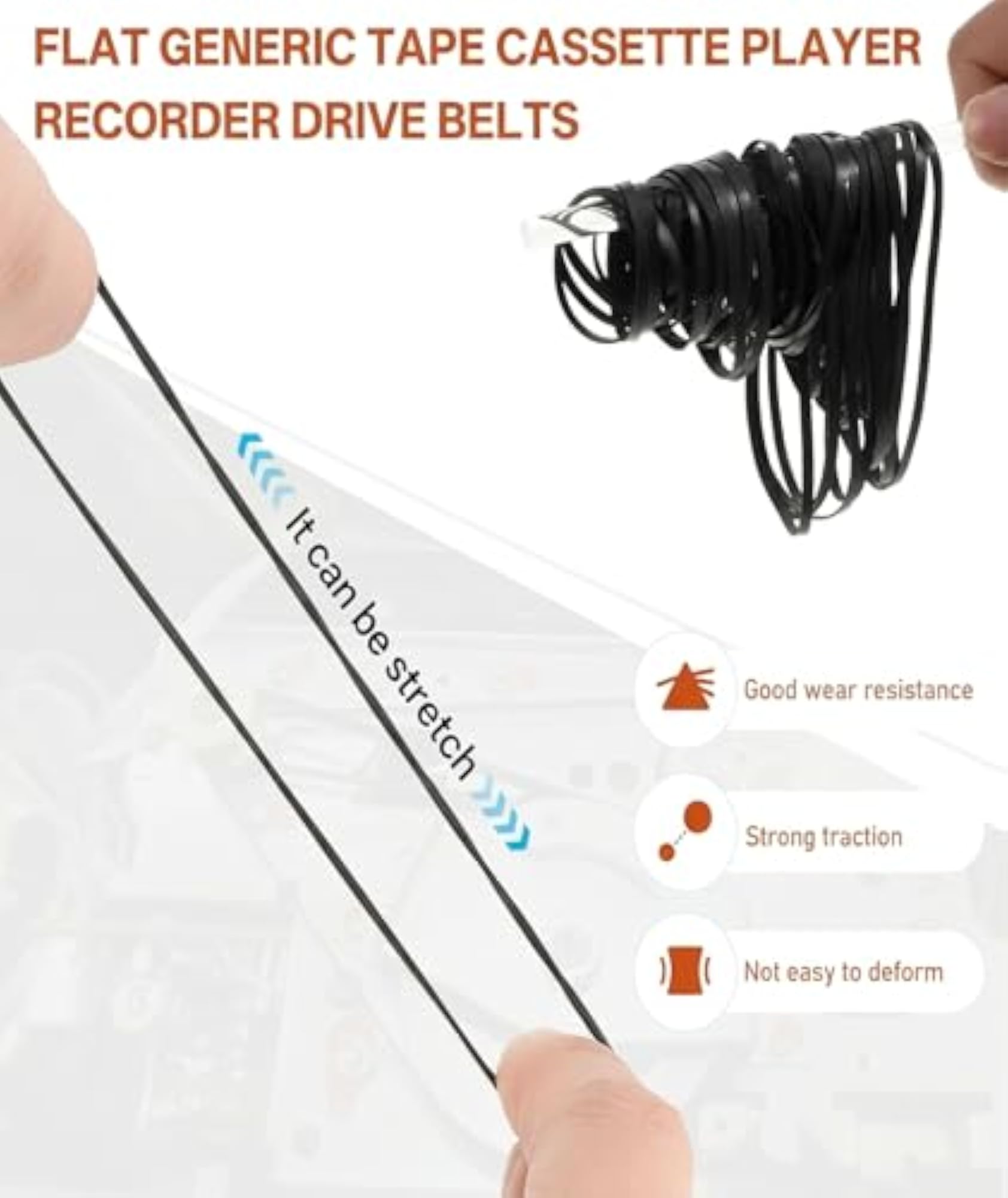 60 PCS Compatible Tape Recorder Cassette Player Accessories Set