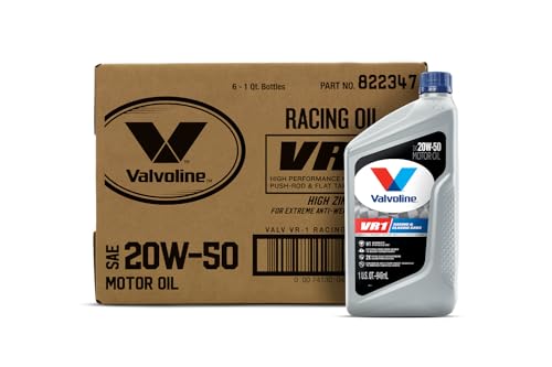 Valvoline VR1 Racing SAE 20W-50 Motor Oil 1 QT, Case of 6